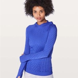 WOMENS LULULEMON REST LESS HOODIE IN BLAZER BLUE SZ 4